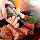 Kit 2 Moedor Triturador De Temperos, Sal, Pimenta E Especiarias De Vidro e Inox