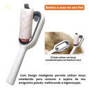 Escova Para Gatos e Cachorros Removedor de Pelos e Banho Seco Aparador de Pelos