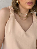 Regata Feminina Lisa Duna Alça Sanfonada tendências da moda