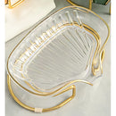 Saboneteira em formato de concha com escorredor para pia de banheiro e cozinha.