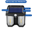 Luminária Lanterna Dupla Led Luz Solar Externa A Prova D'Água Com Sensor De Presença E Movimento