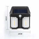 Luminária Lanterna Dupla Led Luz Solar Externa A Prova D'Água Com Sensor De Presença E Movimento