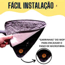 Kit 2 Mop Esfregão Rodo Limpeza, Esfregão Triangulo Ajustável Giratório 360° + 12 refis