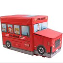 Caixa Infantil Vermelho Organizadora Multiuso 2 em 1 Banco Puff e Armazenamento de Brinquedos Roupas e Brinquedoteca