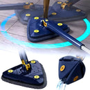 Kit 2 Mop Esfregão Rodo Limpeza, Esfregão Triangulo Ajustável Giratório 360° + 12 refis