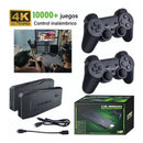 Console emulador portátil 4K Stick com 20.000 jogos clássicos retrô + 2 controles sem fio; 64 GB de armazenamento.