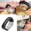 Kit de tábua de corte antibacteriana redonda OU quadrada + espremedor de alho e amassador em aço inoxidável