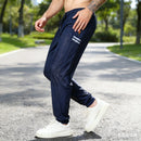 Calças de gelo masculinas, calças esportivas finas e respiráveis.